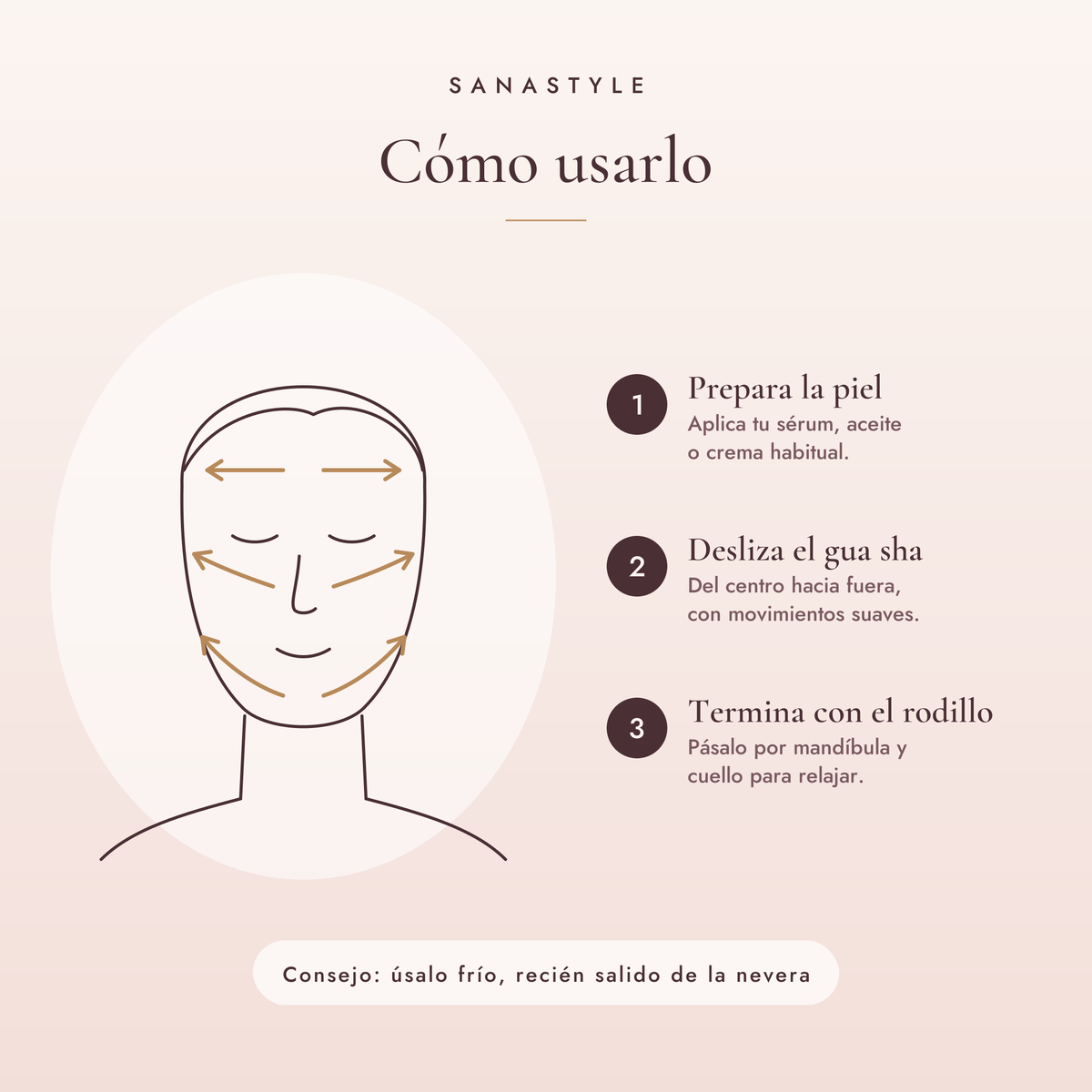 Set Gua Sha + Rodillo Facial de Cuarzo Rosa